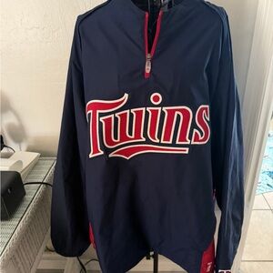 Majestic Navy and Red Pullover Jacket